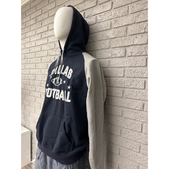 Dallas Football Embroidery Soft Classic Blue Long Sleeve Hoodie Size L Unisex - Picture 4 of 10
